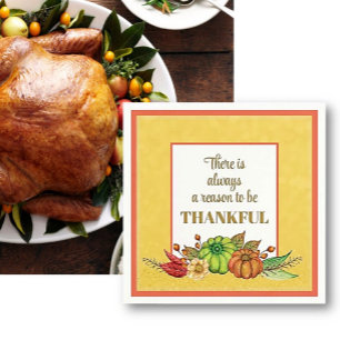 Serviette En Papier Merci ! Thanksgiving couleurs automne Naples