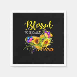 Serviette En Papier Mère Art Béni D'Être Appelé Tournesol Oma