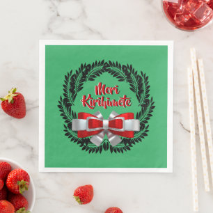 Serviette En Papier Meri Kirihimete Maori pour Joyeux Noël