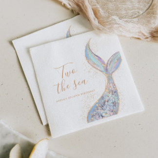 Serviette En Papier Mermaid 2e anniversaire