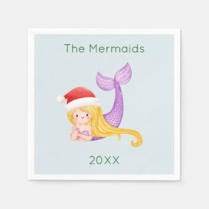 Serviette En Papier Mermaid Père Noël Noël