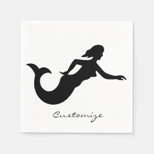 Serviette En Papier Mermaid Silhouette Thunder_Cove