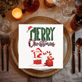 Serviette En Papier Merry Christmas by Santa - Paper Napkin
