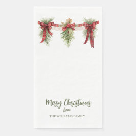 Serviette En Papier Merry Christmas Garland Paper Guest Towels
