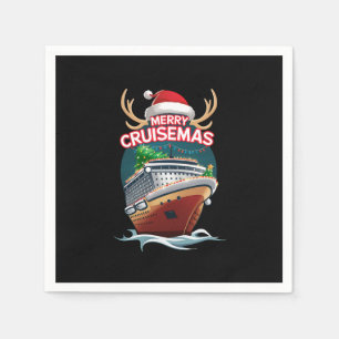 Serviette En Papier Merry Cruisemas Cruise Ship Famille Noël Drôle