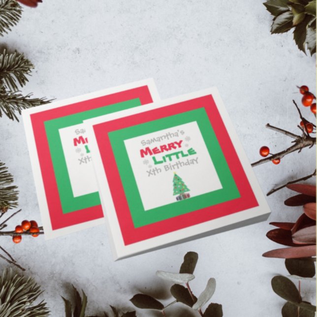 Serviette En Papier Merry Little Birthday (Créateur téléchargé)