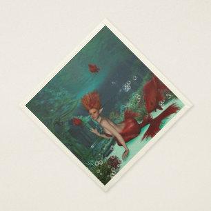 Serviette En Papier Merveilleuse sirène