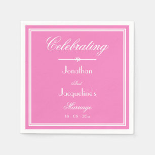 Serviette En Papier Merveilleux papier élégant rose simple message pou