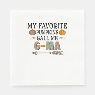 Serviette En Papier Mes Citrouilles préférés m'appellent G-MA grand-mè
