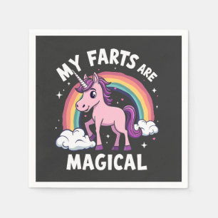 Serviette En Papier Mes Farts sont Magique Funny Unicorn Arc-en-ciel
