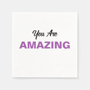 Serviette En Papier Message d'inspiration pour les personnes aimées Pe