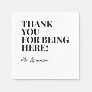 Serviette En Papier Message du couple Groupe d'engagement Mariage