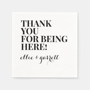 Serviette En Papier Message du couple Groupe d'engagement Mariage