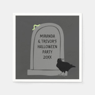 Serviette En Papier Message personnalisé Tête de pierre Tombstone Ha