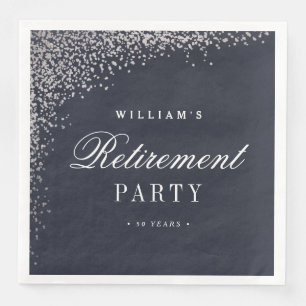Serviette en papier métallisé pour fête de retrait