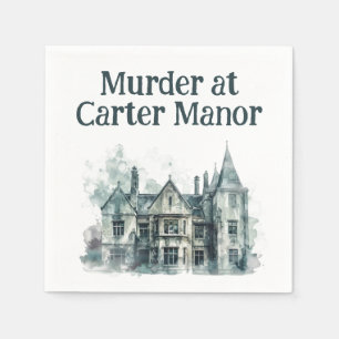 Serviette En Papier Meurtre au Manoir - Meurtre Mystère Nuit