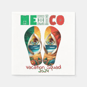 Serviette En Papier Mexique Flip Flop Vacances Tropical Getaway Design