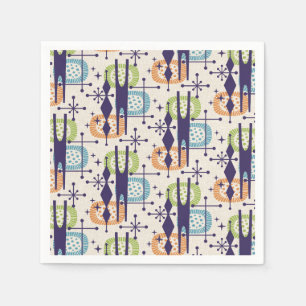Serviette En Papier Mi-siècle moderne âge atomique Motif Abstrait