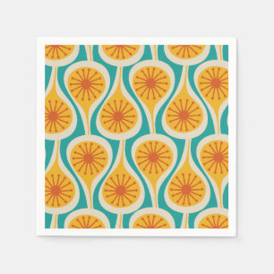 Serviette En Papier Mi-Siècle moderne Atomique gouttes Motif rétro
