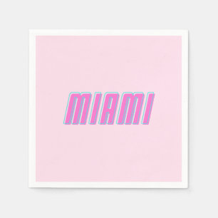 Serviette En Papier Miami Rose