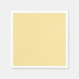Serviette En Papier Micro pois blanc - jaune canari
