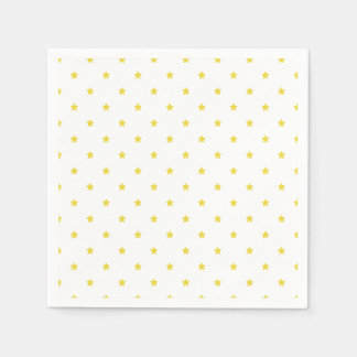 Serviette En Papier Micro Stars Golden Yellow - White
