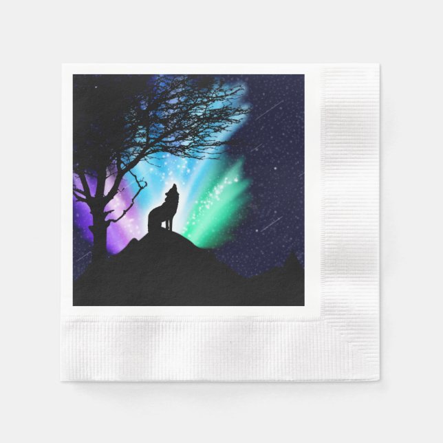 Serviette En Papier Midnight Howl (Devant)