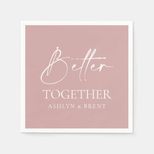 Serviette En Papier Mieux Ensemble Cocktails Mariages roses serviettes