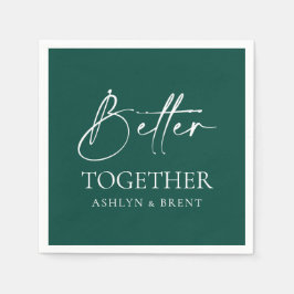 Serviette En Papier Mieux Ensemble Cocktails Mariages verts serviettes