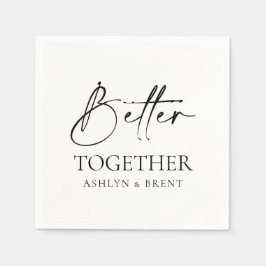 Serviette En Papier Mieux Ensemble Mariage Blanc Peut Cocktails Napkin