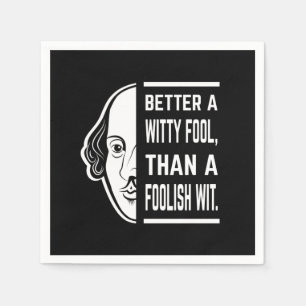 Serviette En Papier Mieux Vaut Un Fool Sorcier Shakespeare Thespian Ci
