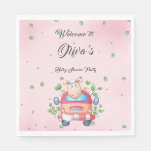 Serviette En Papier Mignon agneau bébé douche papier