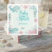 Mignon sous l'eau aquarelle océan Baby Shower