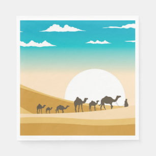 Serviette En Papier mignonne fête du chameau du désert