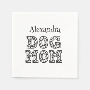 Serviette En Papier Mignonne maman chien pointillé