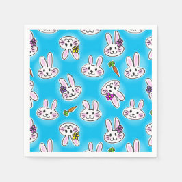 Serviette En Papier Mignonne Motif lapin de Pâques