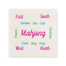 Mignons serviettes de mahjong