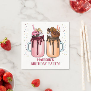 Serviette En Papier Milkshakes extrêmes fête d'anniversaire