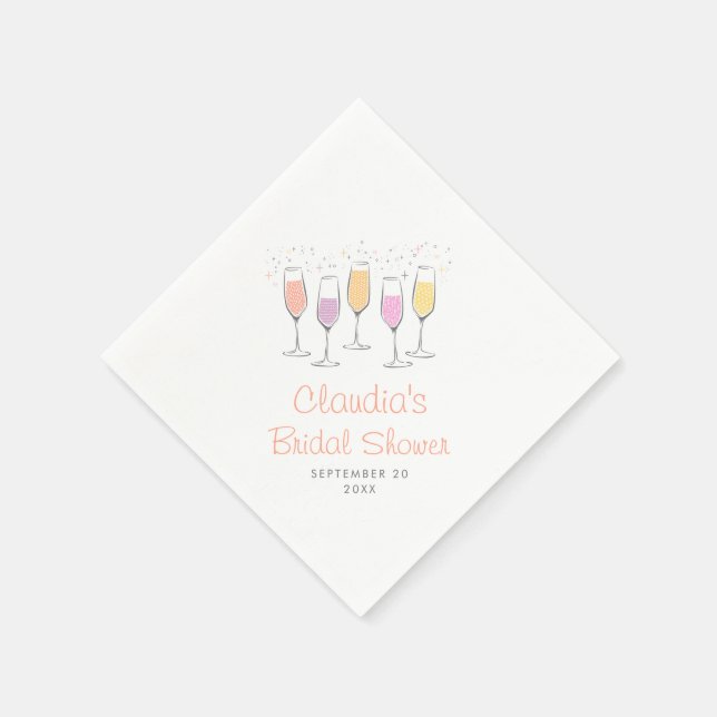 Serviette En Papier Mimosa Champagne Bellini Mariage Shower Péché (Coin)
