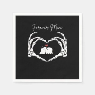 Serviette En Papier Mine, Valentines Classic - Squelette Mains Entendr