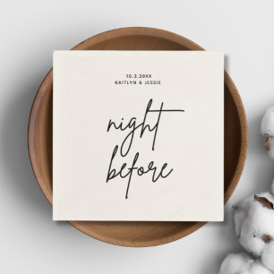 Serviette En Papier Miniature noir nuit avant la répétition