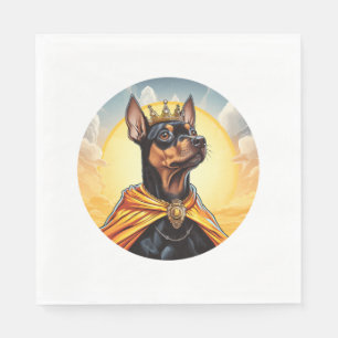 Serviette En Papier Miniature Pinscher Chien King
