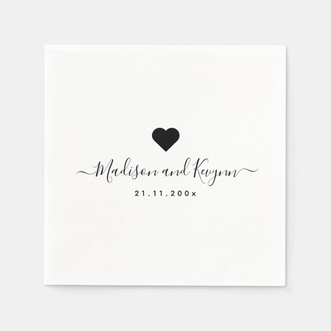 Serviette En Papier Minimal et chic | MARIAGE (Devant)