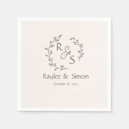 Serviette En Papier Minimal et chic | MARIAGE