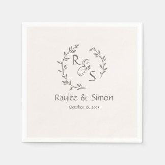 Serviette En Papier Minimal et chic | MARIAGE