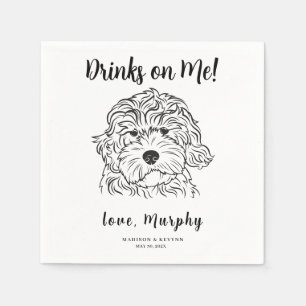 Serviette En Papier Minimal et chic Mariage de chien serviettes
