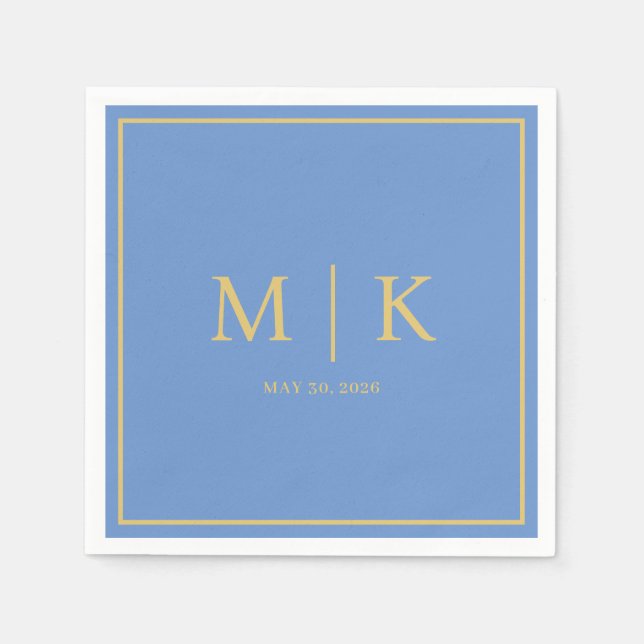 Serviette En Papier Minimal et chic | Napkins Mariage (Devant)