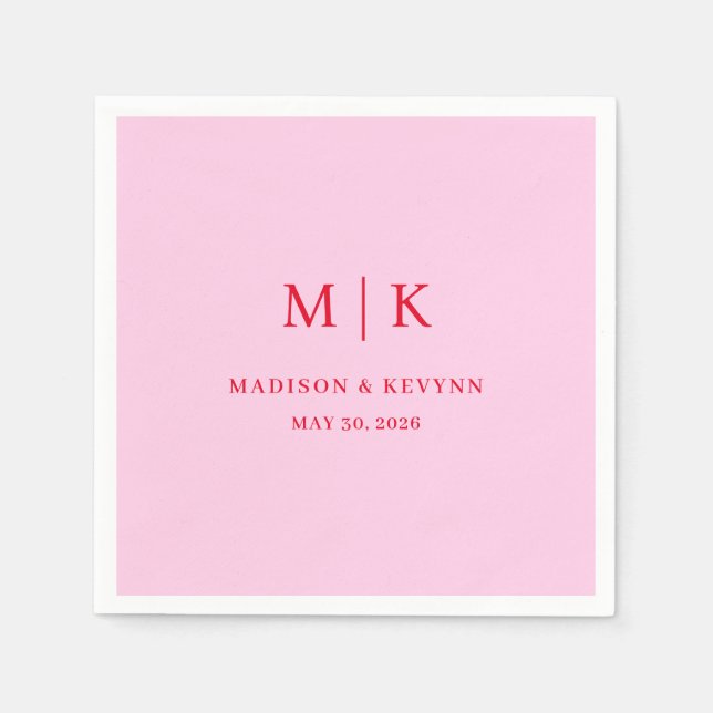 Serviette En Papier Minimal et chic | Napkins Mariage (Devant)