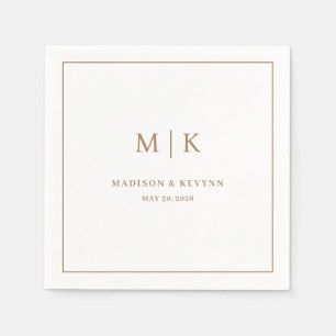 Serviette En Papier Minimal et chic   Napkins Mariage