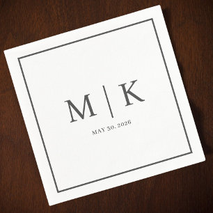 Serviette En Papier Minimal et chic   Napkins Mariage